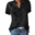 Elegant women's shirt printing large size casual shirt fashion V-neck short-sleeved shirt blouse 7