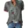 Elegant women's shirt printing large size casual shirt fashion V-neck short-sleeved shirt blouse 10