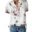 Elegant women's shirt printing large size casual shirt fashion V-neck short-sleeved shirt blouse 8