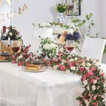 250CM Artificial Rose Flowers for Wedding Home Room Decoration Autumn Garden Outdoor Arch Christmas Rattan DIY Fake Plants Vine 4