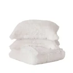 Shaggy Faux Fur 2/3-Piece Bedding Set, Ultra-Soft Fluffy Comforter with Matching Sham, All-Season Contemporary Bedroom 3