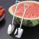 4Pcs/set Shovel Spoons Stainless Steel TeaSpoons Creative Coffee Spoon For Ice Cream Dessert Tableware Scoop Cutlery Set 4