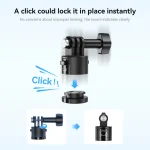 TELESIN Magnetic Quick-release adapter with 1/4 screw For Gopro Hero Insta 360 DJI OSMO Action Action camera accessories 2