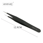 MEISHENJIE 1PC Stainless Steel Curved Straight Eyebrow False Eyelash Tweezers Nail Art Extension Makeup Tool Eeyelashes Tweezers 3