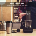 304 Stainless Steel Portable Coffee Filter Drip Coffee Tea Holder Reusable Mug Coffee Dripper Tea Cup Set Coffee Pot Coffeeware 3