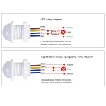 2PCS Smart PIR Sensor Detector Switch 110V 220V Human Body Infrared Motion Sensor Indction Auto On Off Light Switches 3