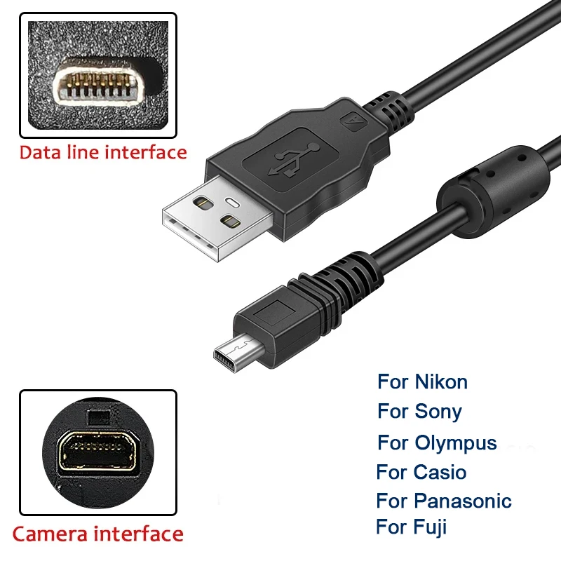 UC-E6 Digital Camera USB Data Cable Mini 8 Pin for Nikon CoolPix Fuji Panasonic Olympus Sony 1M 1.5M UC-E6 Digital Camera USB Data Cable Mini 8 Pin for Nikon CoolPix Fuji Panasonic Olympus Sony 1M 1.5M