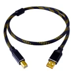YYAUDIO Hifi USB Cable DAC A-B C-B C-C A-C Digital Audio High Quality OFC Silver Plating Type A to Type B Hifi Usb Typec Cable 6