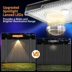 1-4Pcs Solar Fence Lights Solar Powered LED Deck Light Color Changing Waterproof Outdoor Illumination for Fence Posts Balcony 3
