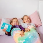 New Night Glow Mermaid Tail Blanket Soft Flannel Fleece Wearable Companion  Cute Kids Blankets  for All Seasons 3