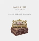 Classic Luxury Sofa Rubber Solid Wood  Golden  Antique European Royal Style Living Room Sofa Sets 1+2+3 5