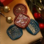 3D Relief Wax Seal Christmas Series Wax Seal Stamps Retro Santa Claus Snowflake DIY Festival Gift Wrapping Cards Scrapbooking 3
