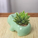 Creative Ceramic Mini Flowerpot Succulent Planter Flower Pot with Hole Cute Green Plants Planter Home Garden Decoration outdoor 3
