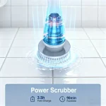 Electric Spin Scrubber, Multifunctional Cordless Cleaning Brushwith 9 Replaceable Heads, USB Rechargeable, 3-SpeedAdjustable 3