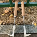 Heavy-Duty Carbon Steel Hand Shovel With Ergonomic Grip - Manual Weeding Tool For Road Cracks & Gardens 5