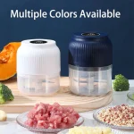 250ml Mini Wireless USB Rechargeable Electric Vegetable Chopper Garlic Crusher Food Chopper for Kitchen Gadgets for Garlic 2