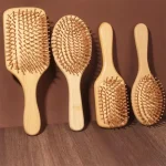 Marseilis Natural bamboo paddle comb air cushion comb scalp massage anti-static tangle free comb,Special for real hair wigs 2