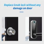 Smart Fingerprint Door Lock App Remote Control Keyless WIFI Digital Touchscreen Lock NFC IP67 Waterproof with 2 IC Cards 6
