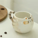 1pc cute ceramic cup, cat shaped mug, 380ml/13oz milk, coffee, and water cups 2