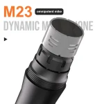 Wireless Microphone M23 UHF 2 Channel Karaoke System With Rechargeable Receiver Cordless Handheld Mic For Church Party Speaker 3