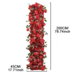 Artificial Flowers Runners for Outdoor Wedding Dinning Table Centerpieces Fake Flower Rows Home Decor - Road Lead Party Decor 3
