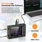 NanoVNA-H Vector Network Antenna Analyzer 10KHz-1.5GHz MF HF VHF UHF W/ Shell SD Card Slot Supprt 32G Digital Nano VNA-H Tester 4