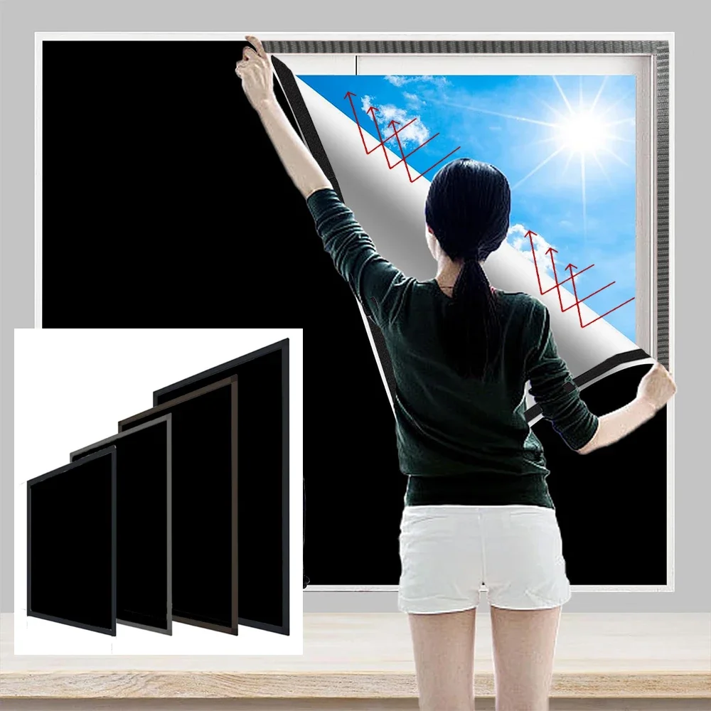 Customized 100% Blackout Curtain Self-adhesive Portable Travel Window Shades For Living Room Bedroom Home Window Film Cloth Customized 100% Blackout Curtain Self-adhesive Portable Travel Window Shades For Living Room Bedroom Home Window Film Cloth
