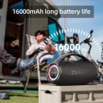 Zealot-S97 80W high power bluetooth speaker portable RGB colorful light waterproof wireless subwoofer 360 stereo surround TWS FM 2