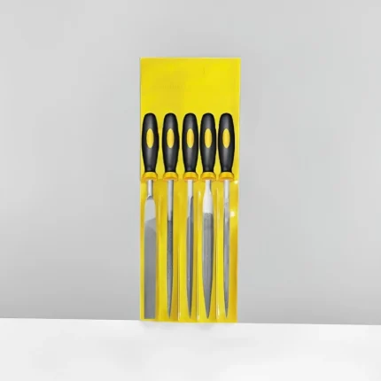 3*140/4*160mm 5pcs Alloy Steel File Set Precision Round Half-Round Flat Square Triangular Hand Files for Woodworking