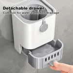 Toilet Brush Set With Holder, Wall Mounted Long Handle Toilet Brush Flexible Toilet Brush Bathroom Brush Cleaning Tools 3