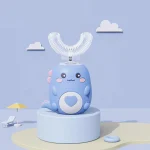 Children U-shaped Electric Toothbrush 360 Degrees Smart Cartoon Kids silicone Toothbrush Automatic Rechargeable Sonic Toothbrush 4
