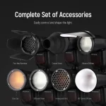 NEEWER CRM2 Magnetic Accessories Kit for Round Head Flash Z1-C Z1-N Z1-S Z2-C Z2-N Z2-S Compatible with Godox V1 Speedlites 2