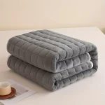 1pc Quilted Mattress Topper, Soft Velvet Milk Fiber Mattress Cover, Breathable Flannel, Anti-Slip, Machine Washable 2