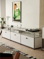 Tv Stand Storage Cabinets Corner Cabinet Metal Storage Display Cabinet Living Room Module Modular DIY FurnitureFurniture 3