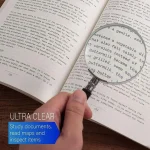 10X Professional Magnifying GlassJewelry Reading Magnifying Glass Loupe For Reading Jewelry Coins Stamps Senior Kids Senior Read 6