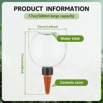 2/4Pcs 500ML Automatic Drip Irrigation System Self Watering Plant Watering Bulbs for Garden Flower Plants Watering Balls Devices 3