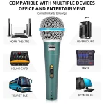 Wired Professional Condenser Microphone Mic For PC Karaoke Machine System Sound Room Gaming Gamer Audio Sing Live Streaming Kits 3