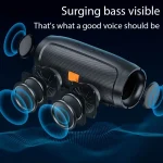Portable Subwoofer Bluetooth Speakers Outdoor Stereo Surround Waterproof Loudspeaker Wireless Sound Box Support FM Radio TF Card 6