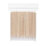 100Pcs Nails Wood Swab Clean Sticks Bud Tip Wooden Cotton Head Manicure Detail Corrector Nail Polish Remover Art Tool 6