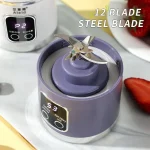 blender juicer Portable Electric Juicer 450ml 8 Blades Travel Juicer Machine Chargeable Shakes Smoothie Blenders Fresh Juice Cup 4