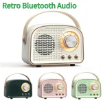 Retro Bluetooth-compatible Speaker Cute Mini Speaker with FM Radio Wireless Speaker with TWS Music Player Hifi Stereo TF USB