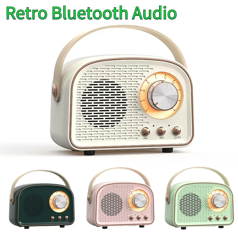 Retro Bluetooth-compatible Speaker Cute Mini Speaker with FM Radio Wireless Speaker with TWS Music Player Hifi Stereo TF USB Retro Bluetooth-compatible Speaker Cute Mini Speaker with FM Radio Wireless Speaker with TWS Music Player Hifi Stereo TF USB