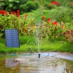 2.5W Solar Fountain Split Design with 6 Fountains and 4-foot Water Pipes for Outdoor Garden Solar Fountain Water Pump Decoration 6