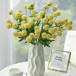 Artificial Flowers Silk Ball Chrysanthemum Home Room Wedding Wreath Bridal Bouquet Decora Valentine Garden DIY Gift Prop Hotsale 3
