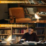 Small Desk Lamp, Bird Lamp Bedside Lamps with 3 Color Temperature and Touch Sensor,Cordless Lamp Kids Night Light 4