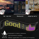 Led Eyes For Truck Led Matrix Panel RGB LED Car Panel DIY Programmable Bluetooth App Control Scrolling  Light 4