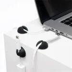 20Pcs Round Cord Clips Silicone Winder Organizer Cable Clip Desk Tidy Management Wire Holder for Car USB Charging Tablet Wires 4