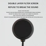Microphone accessories Metal pop filter universal microphone windshield for studio recording condenser microphone 3