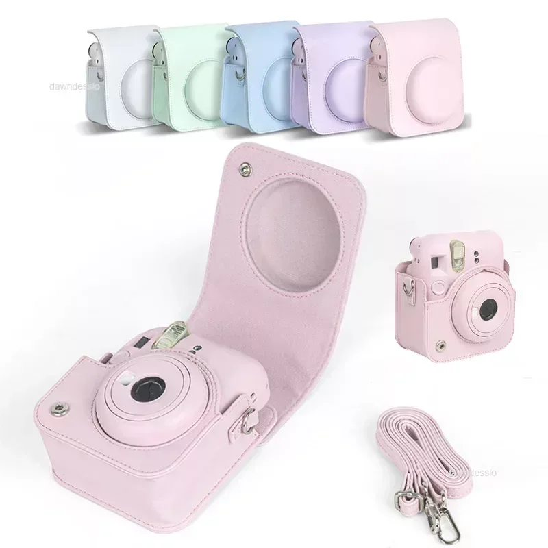For Instax Mini 12 Camera Case PU Leather Soft Protective Case Trave Bag for Fujifilm Film Camera Bag with Shoulder Strap For Instax Mini 12 Camera Case PU Leather Soft Protective Case Trave Bag for Fujifilm Film Camera Bag with Shoulder Strap
