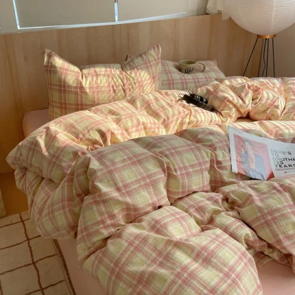 100% cotton Soft Bedding Set Stripe Printing Duvet Cover with Pillow Case Bedclothes Bedspread Pillowcases Comforter Sets